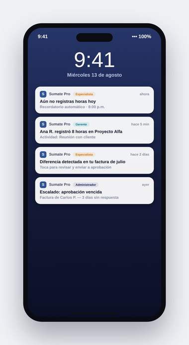 Avisos en la pantalla de bloqueo